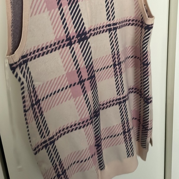 Pastel multicolored waist-length sweater vest blouse - Picture 6 of 6